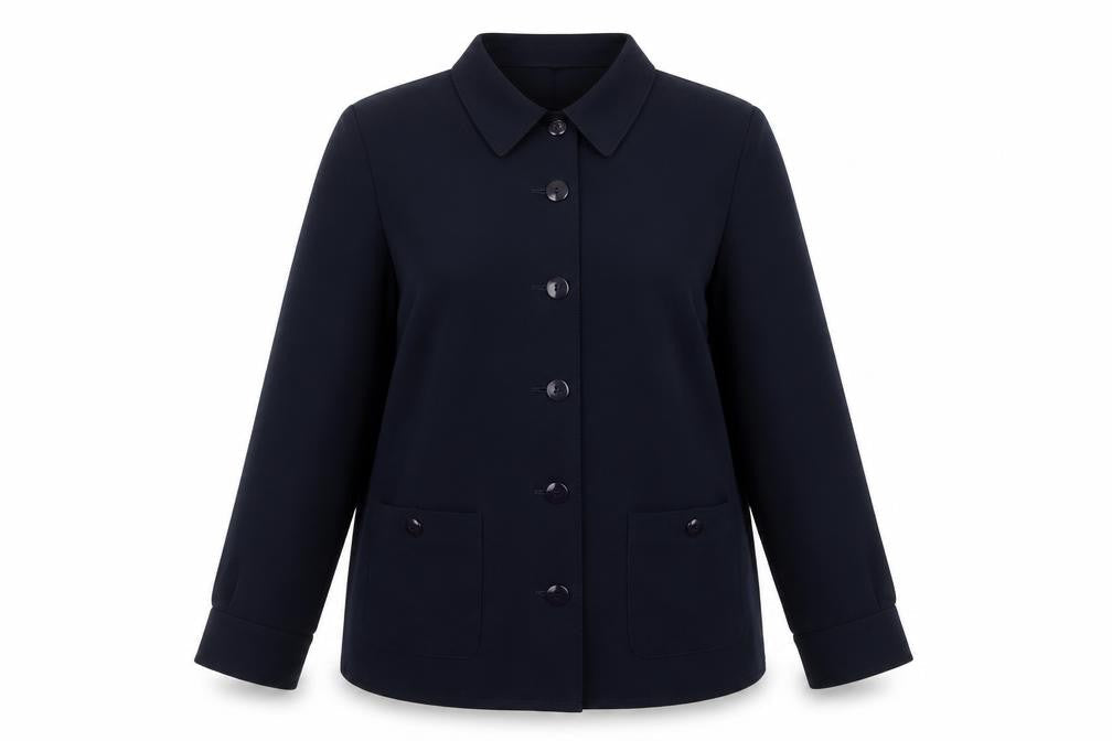 Viyella Women's Blue Button-Up Long Sleeve Shirt