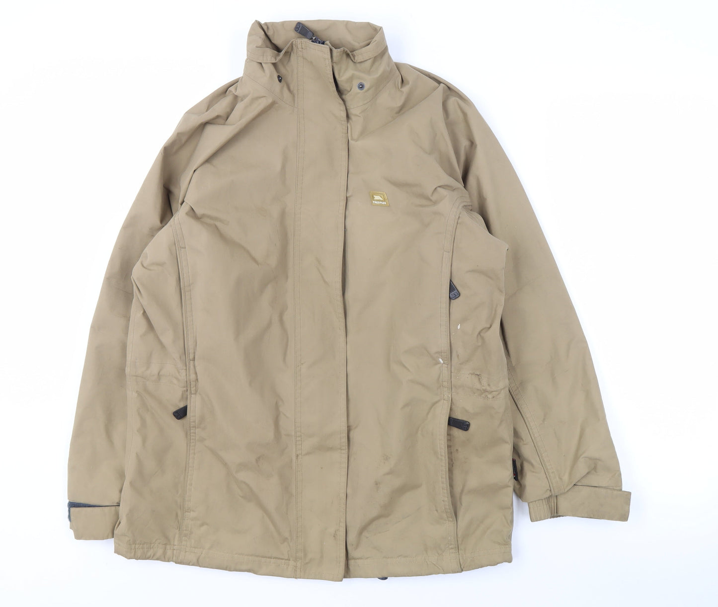 Trespass Men's Beige Waterproof Rain Coat Jacket S