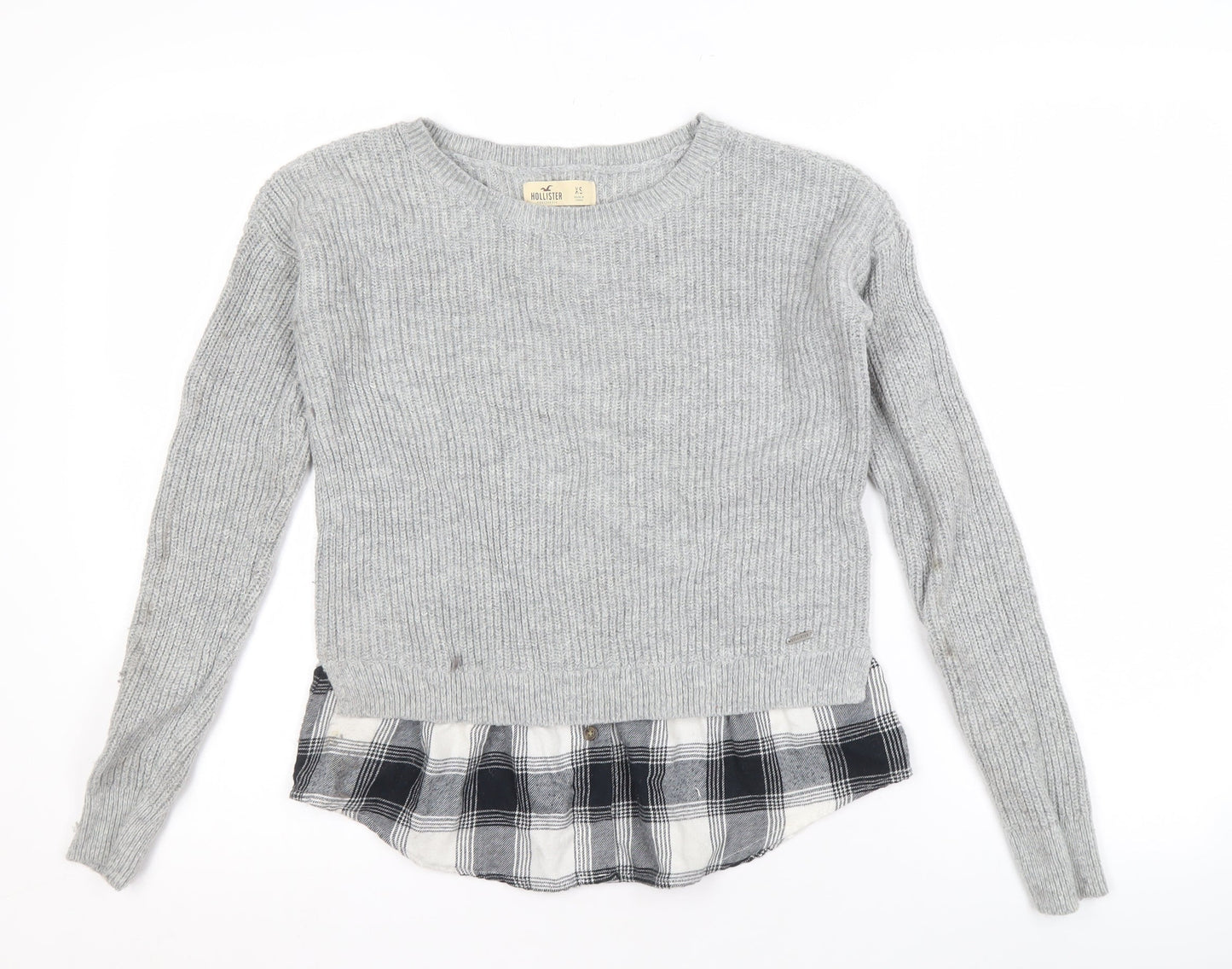 Hollister Women's Grey XS Wool Blend Pullover Jumper