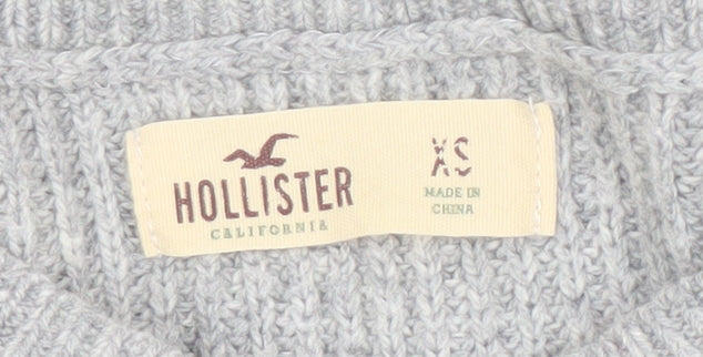 Hollister Women's Grey XS Wool Blend Pullover Jumper