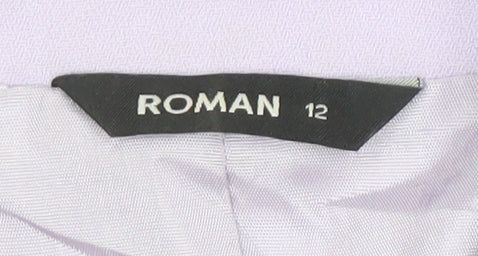 Roman Women's Purple Blazer, Size 12, Elegant Formal Wear