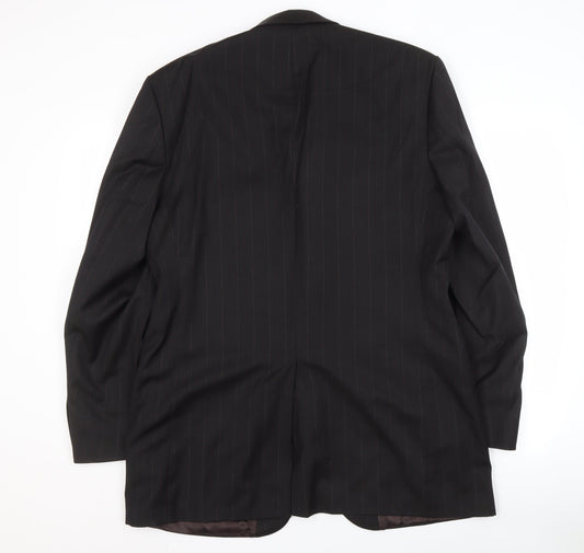 Jeff Banks Men's Black Striped Blazer, 42 Long
