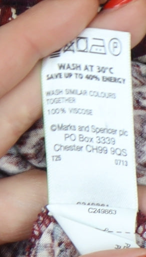 Marks and Spencer Women Multicoloured A-Line Dress Size 16