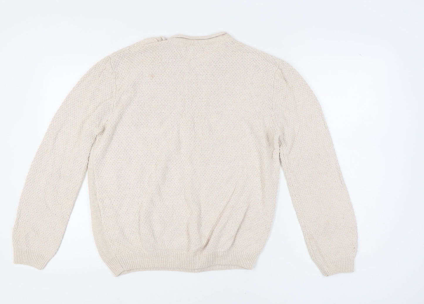 River Island Women's Beige Cable-Knit Pullover Jumper L