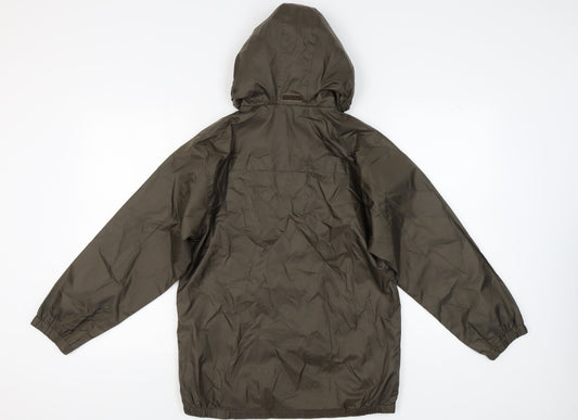 Gianni Heer Boys Green Windbreaker Jacket, Size 13 Years, Hooded