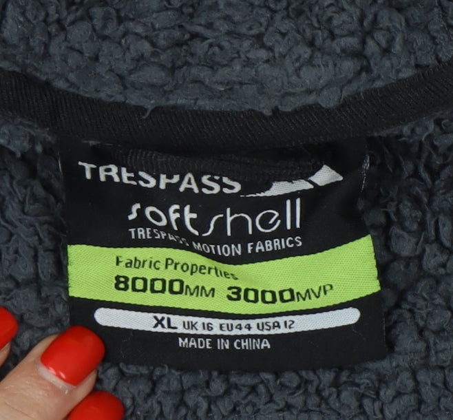 Trespass Women's Black Soft Shell Hooded Jacket XL