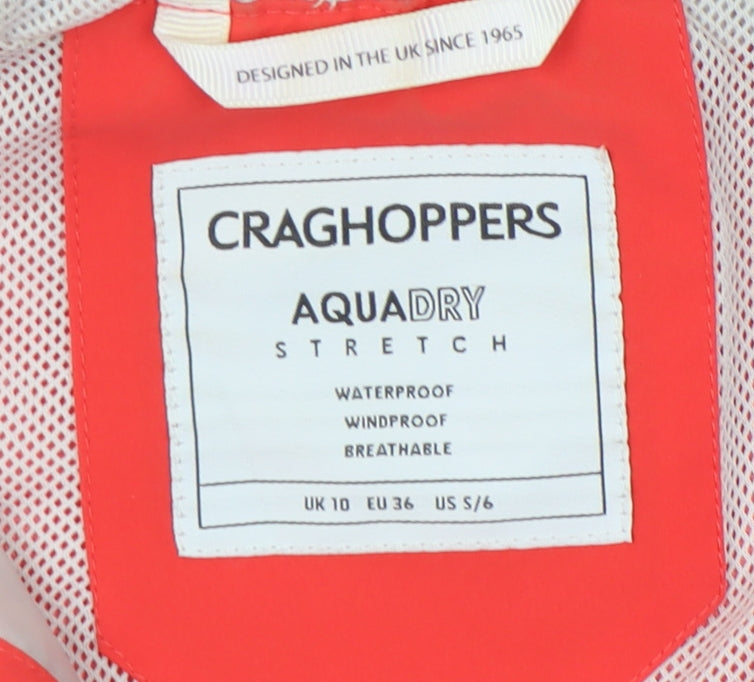 Craghoppers Women's Red Waterproof Rain Coat Size 10