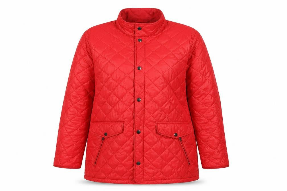 Front view of French Connection Women's Red Quilted Jacket L