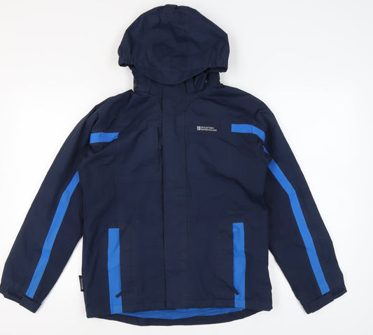 Mountain Warehouse Teens Blue Rain Coat Jacket, Size 13
