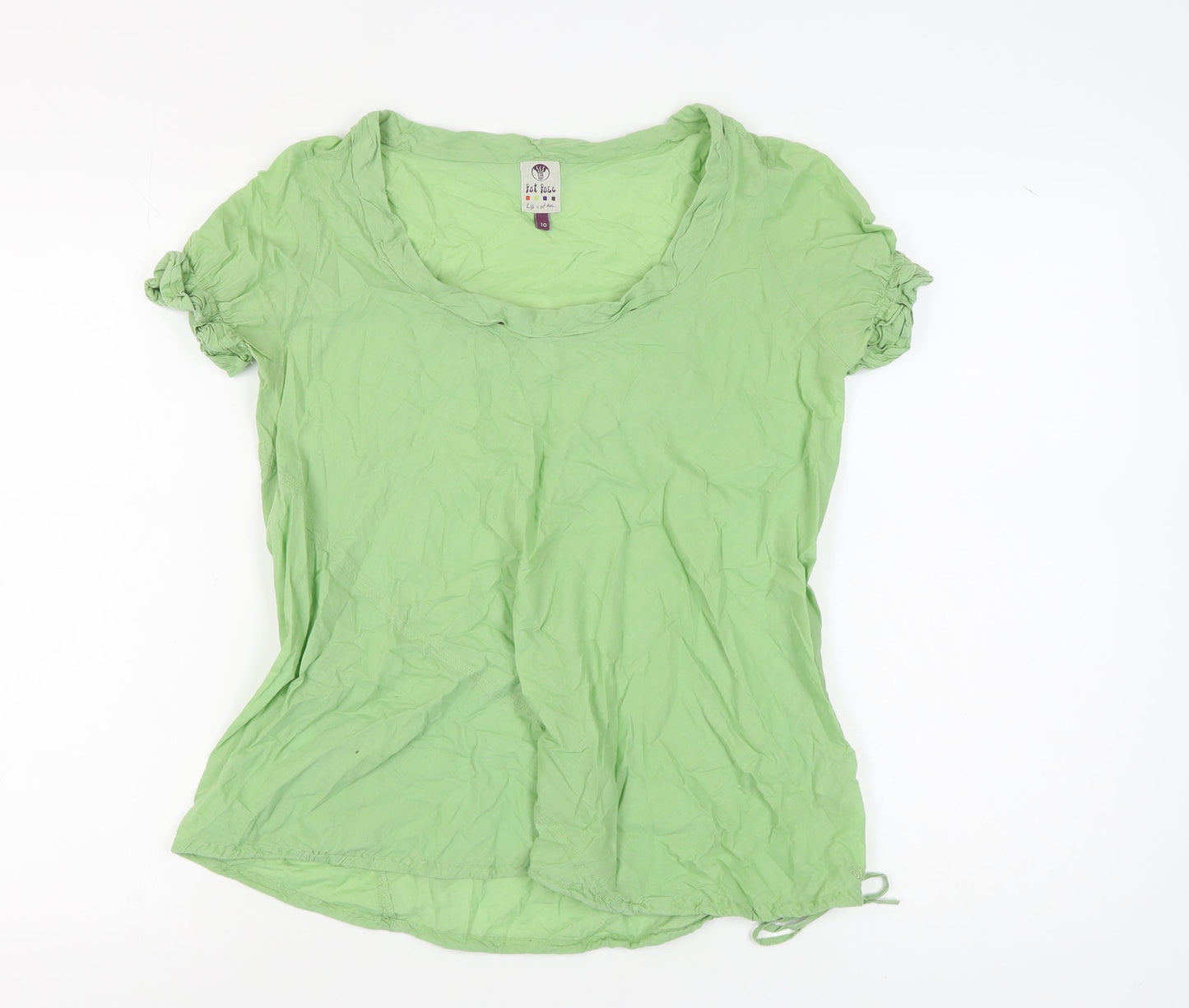 Fat Face Women's Green Cotton T-Shirt Size 10