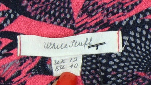 White Stuff Women's Multicoloured Floral Dress 3/4 Sleeve