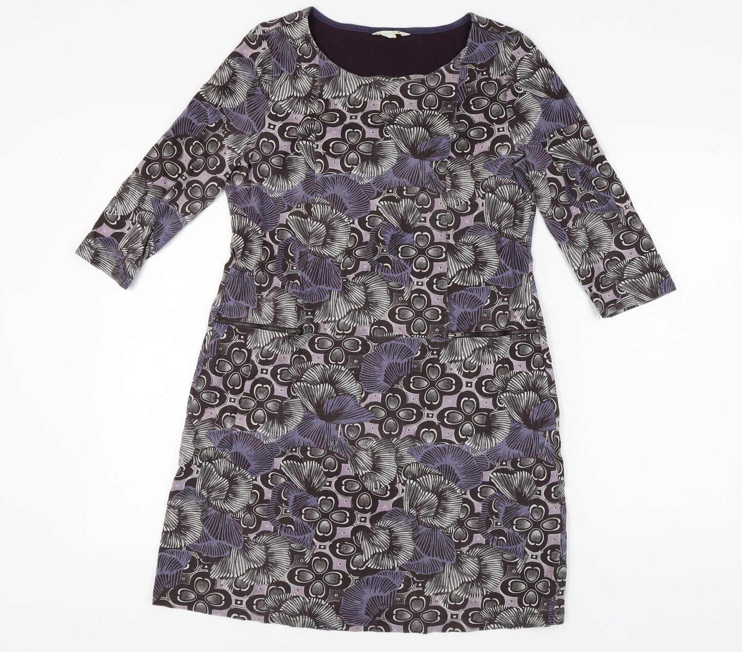 White Stuff Women's Floral Scoop Neck Dress Size 14