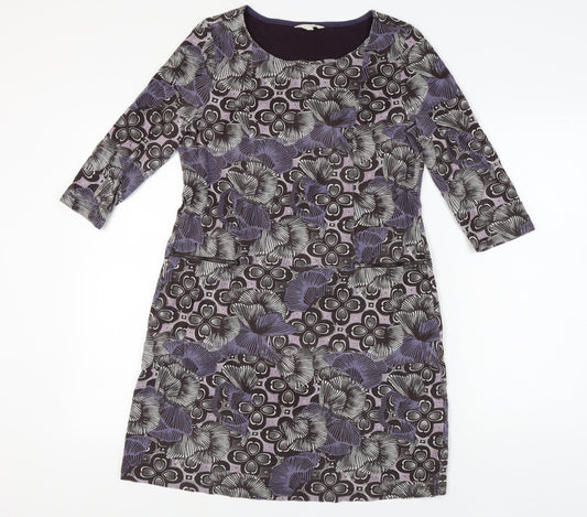 White Stuff Women's Floral Scoop Neck Dress Size 14
