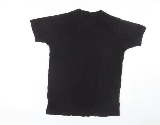 Superfly Black Unisex T-Shirt with Rhinestones