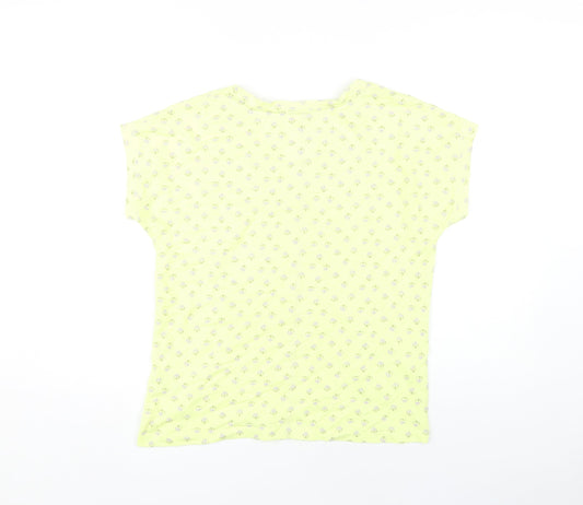 White Stuff Women's Yellow Floral T-Shirt, Size 12