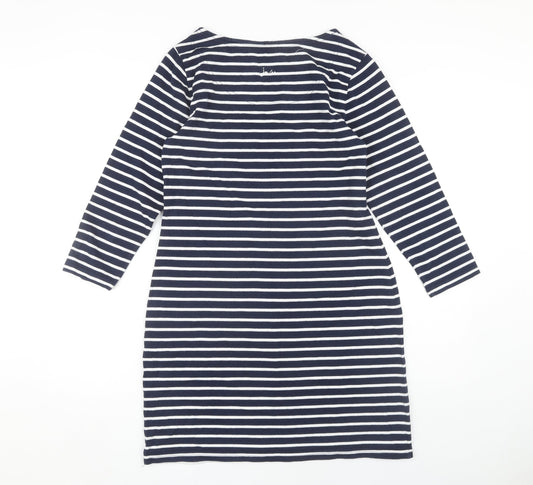 Joules Women’s Striped Boat Neck Shift Dress Size 10