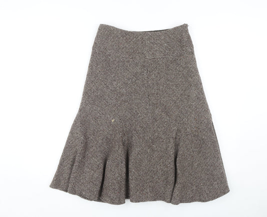 Hobbs Women's Grey Wool A-Line Skirt Size 8