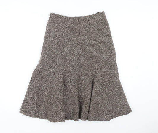 Hobbs Women's Grey Wool A-Line Skirt Size 8