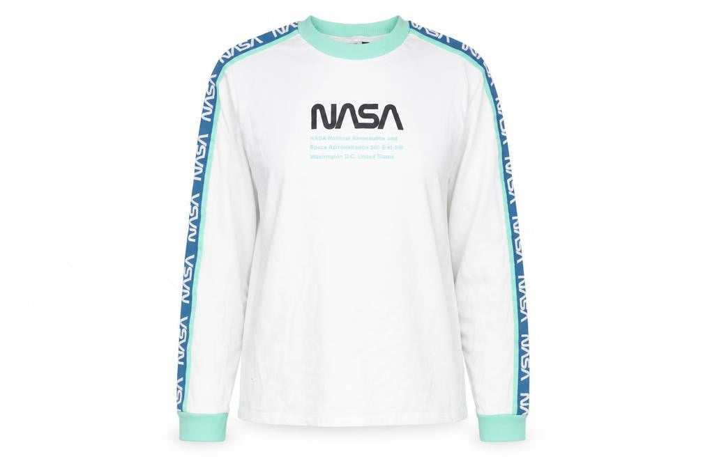 NASA Womens White Pullover Sweatshirt S