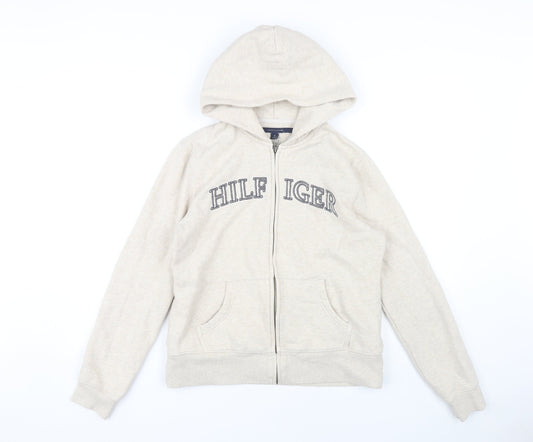 Tommy Hilfiger Beige Hoodie Unisex Adults M Full Zip