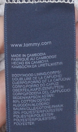 Tommy Hilfiger Beige Hoodie Unisex Adults M Full Zip