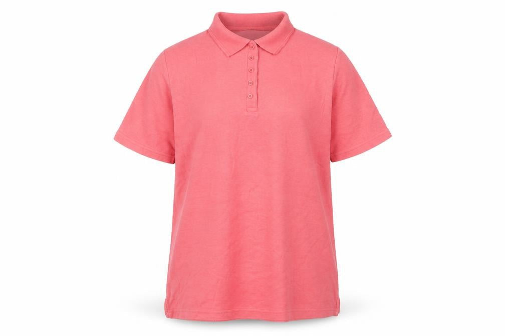 ISLE Pink Polo Shirt Unisex Adults L Short Sleeve Casual