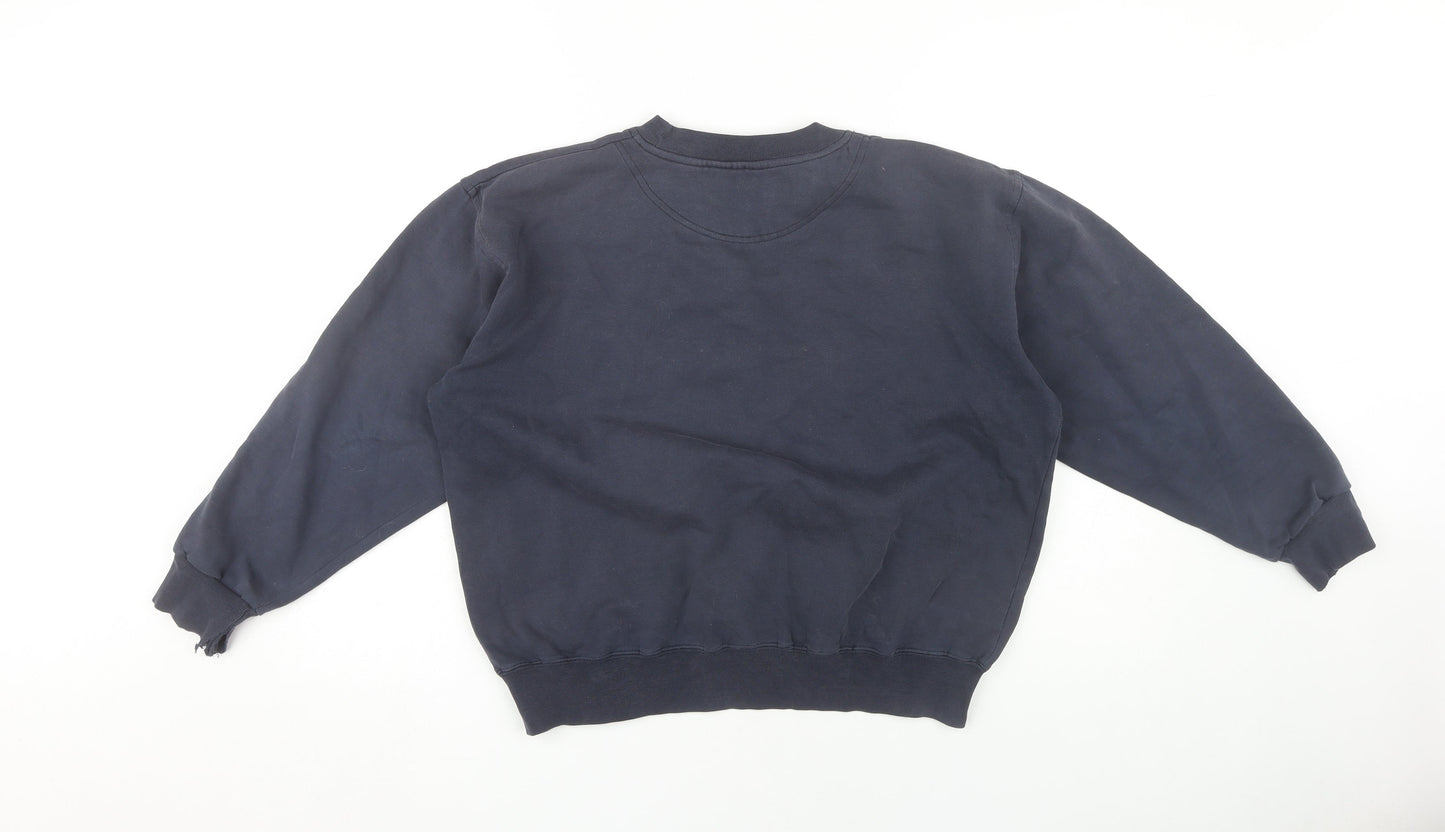 Kappa Boys Blue Logo Crew Neck Pullover Sweatshirt 164