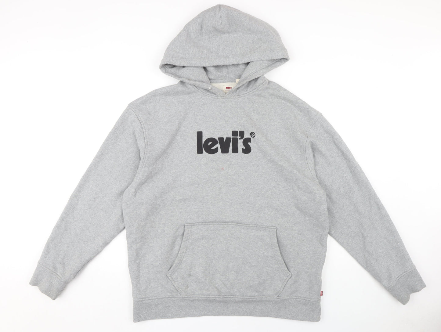 Levi's Men's Grey Pullover Hoodie, L, Comfortable Iconic Style