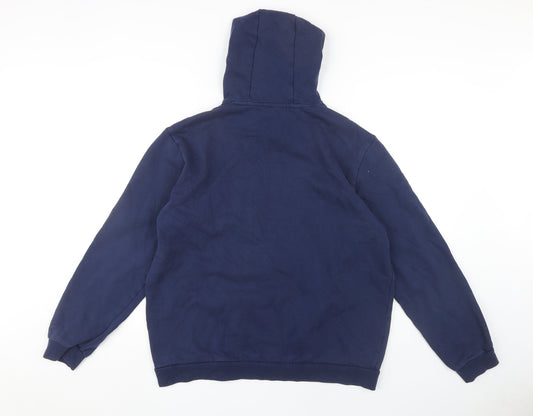 Adidas Men's Blue L Pullover Hoodie with Logo