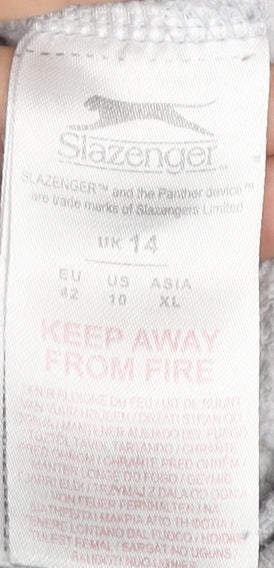 Slazenger Women's Grey Hoodie, Size 14, Pullover