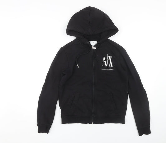 Armani Exchange Men's Black Full Zip Hoodie, Size S