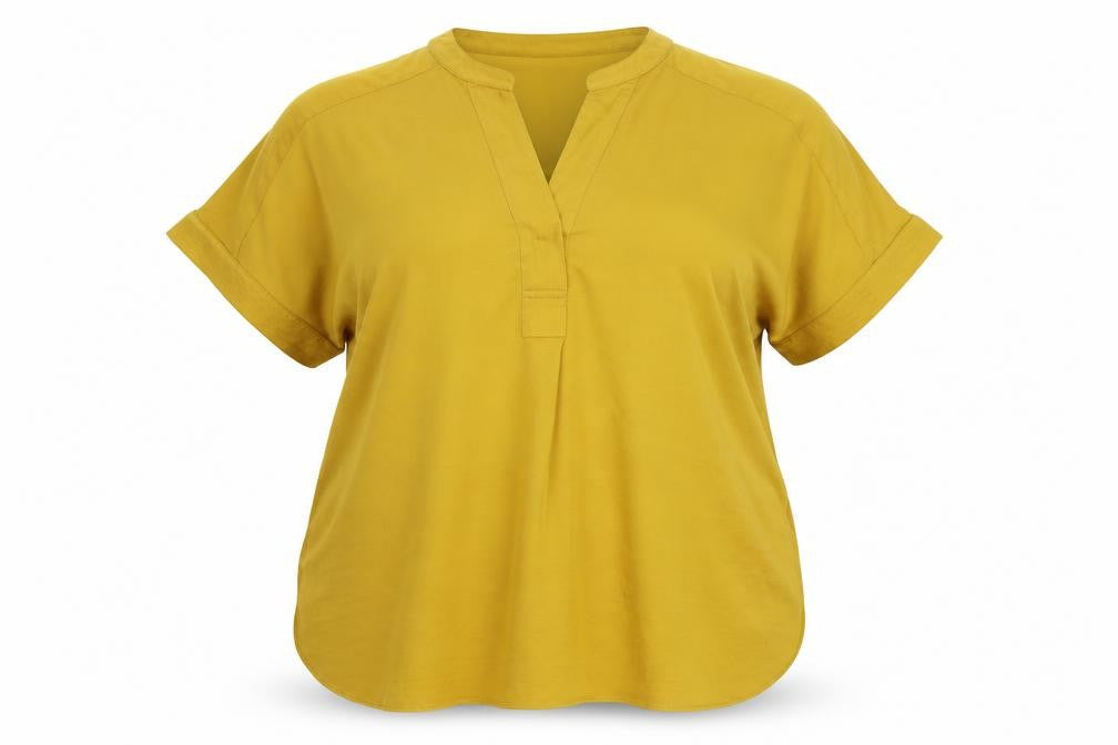 Marks and Spencer Women's Yellow Short Sleeve Blouse
