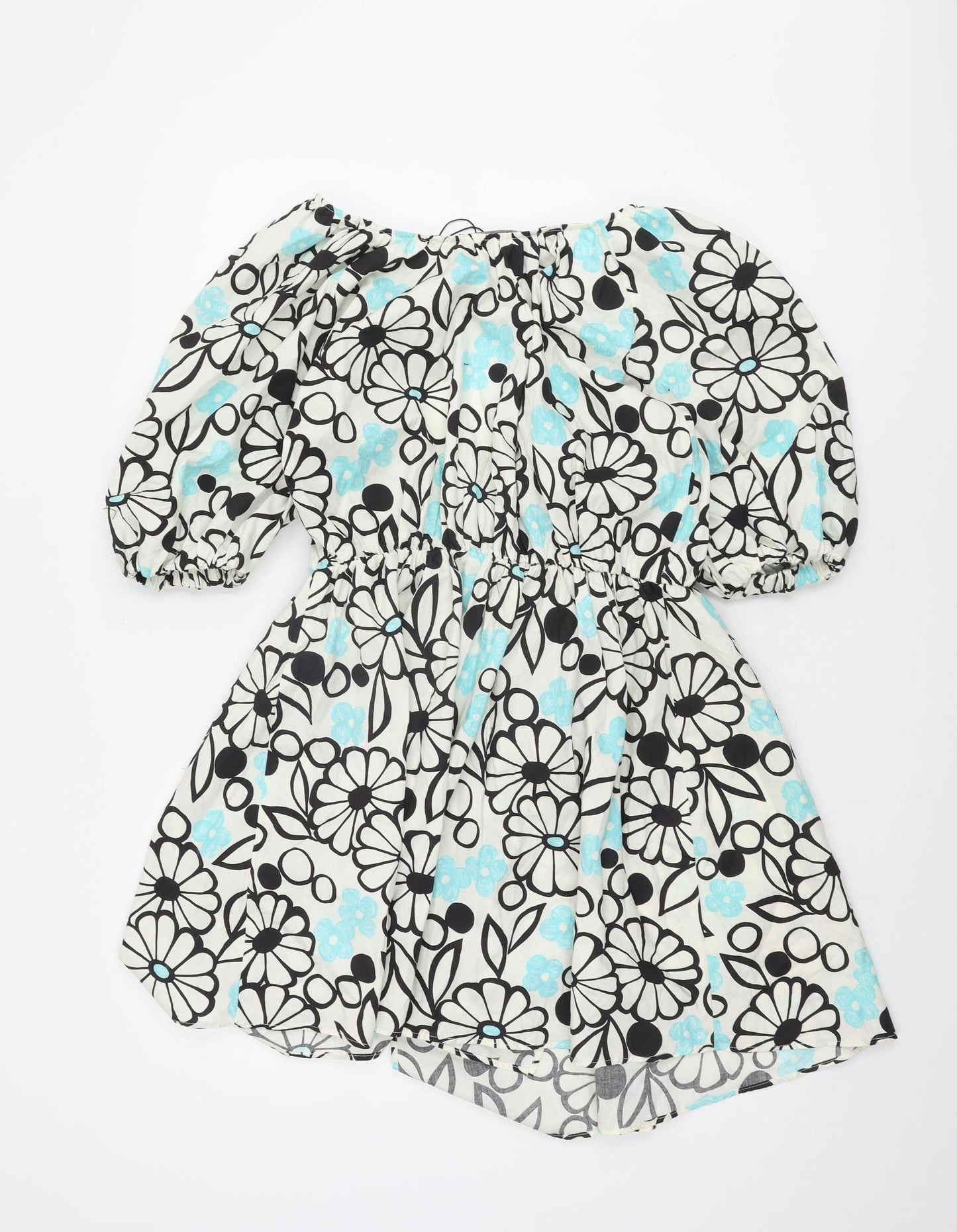 Zara Women's Multicoloured A-Line Dress, Size 8, Floral