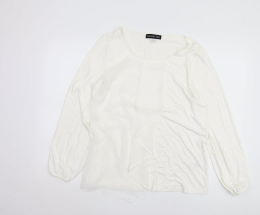 Patrizia Dini Women's White Long Sleeve Blouse Size 14
