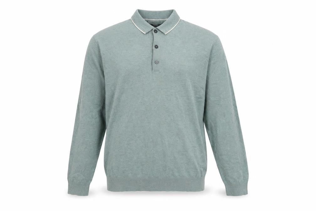 Marks and Spencer Men's Green Henley Jumper M