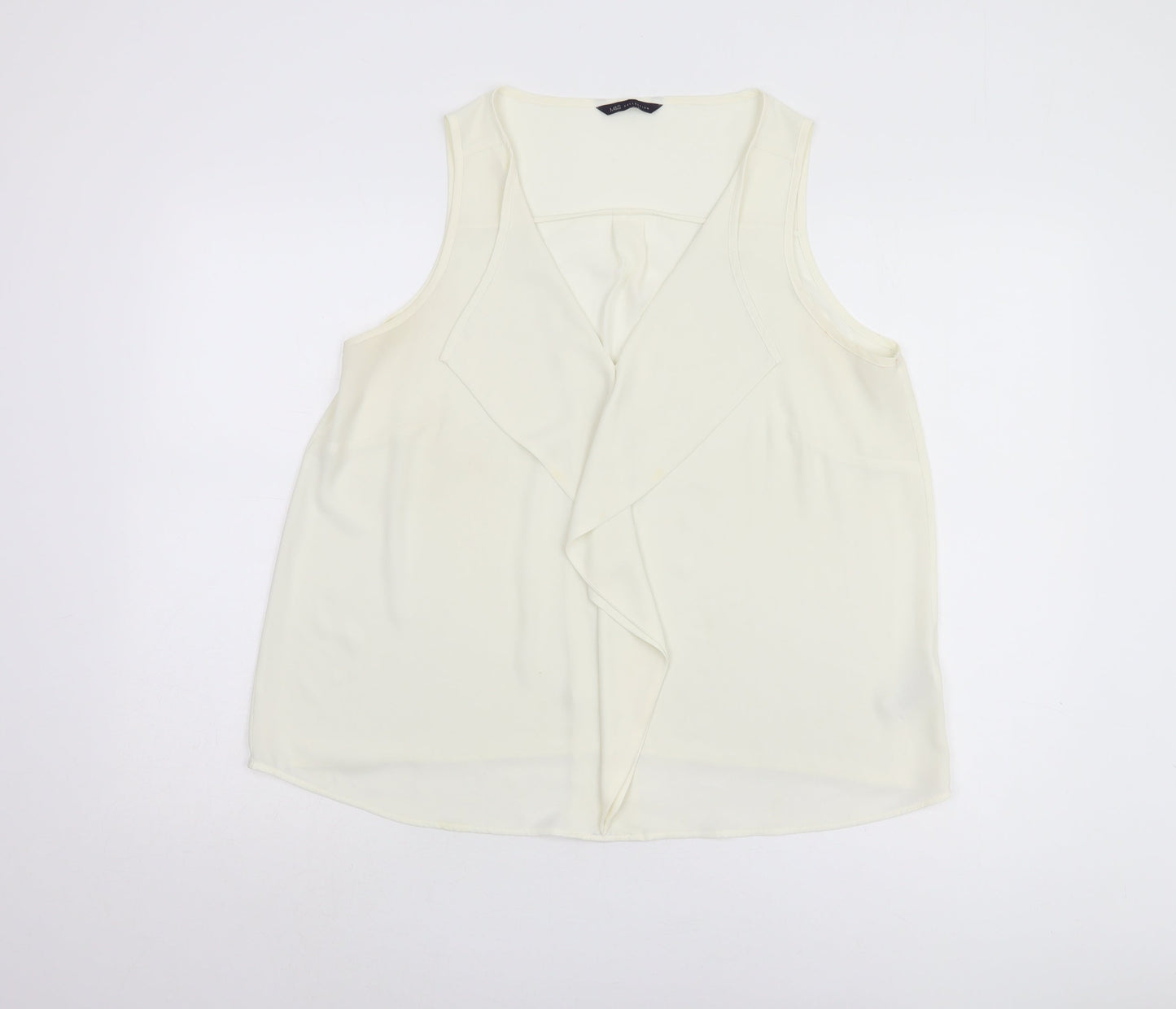 Marks and Spencer Women Ivory Tank Top, Size 14