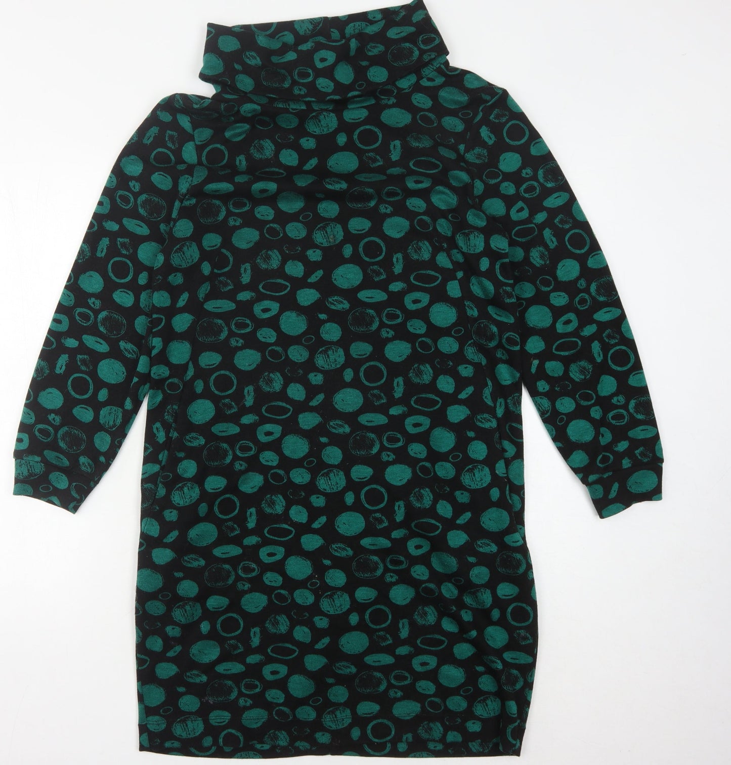 Roman Women's Multicoloured Cowl Neck Dress Size 10