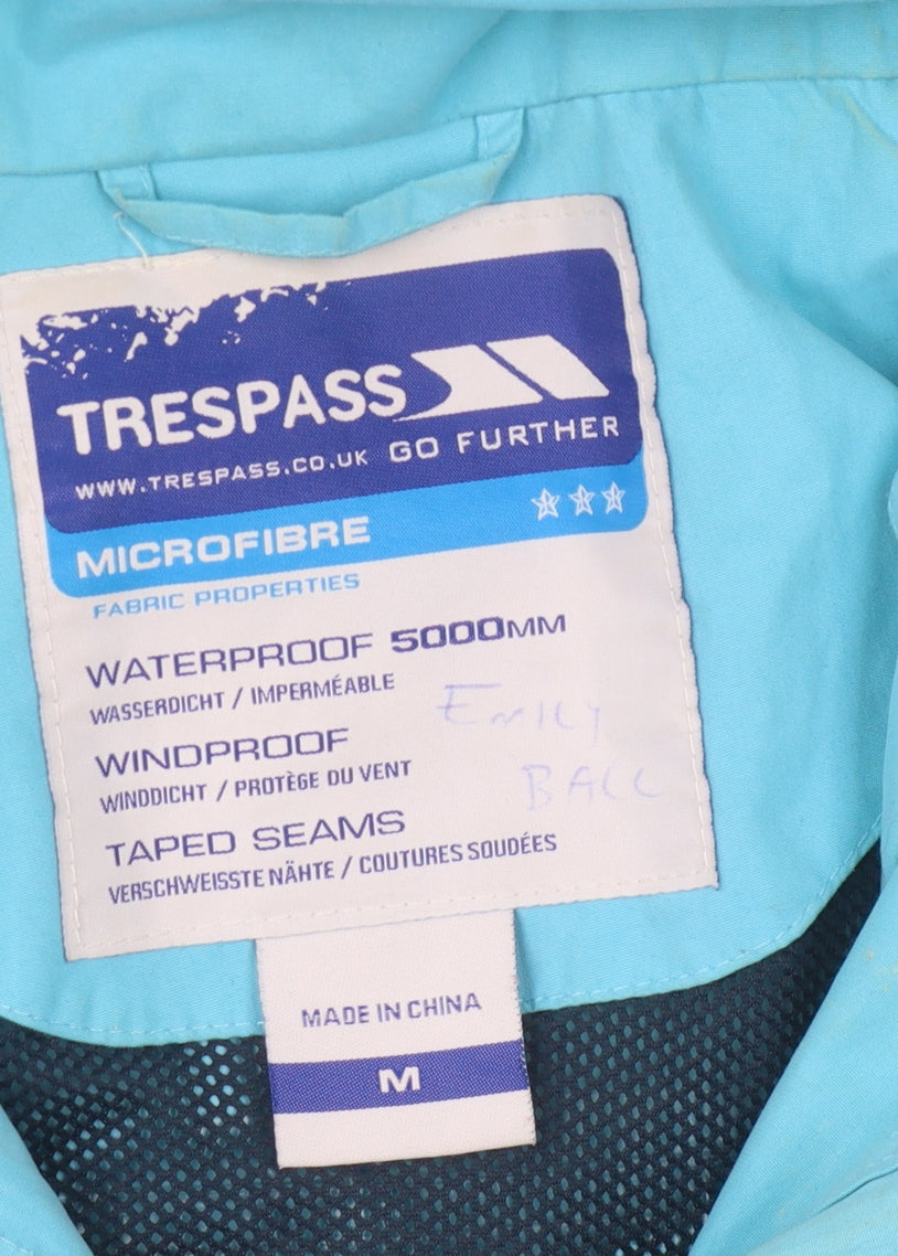 Trespass Men's Blue Waterproof Hooded Rain Jacket M
