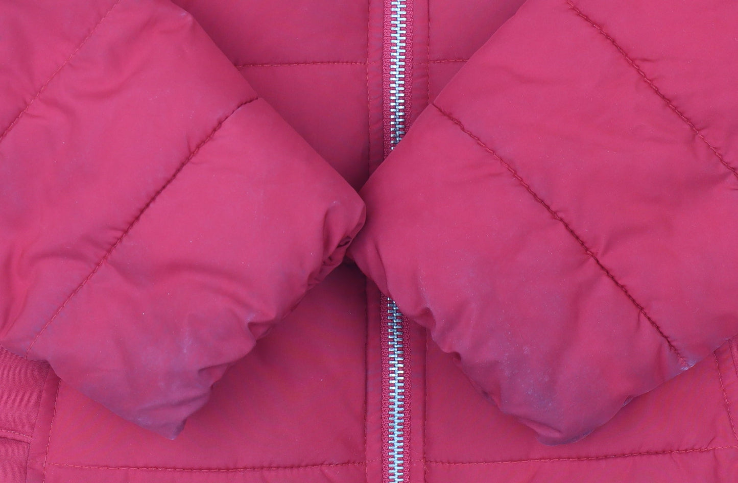 Hollister Women's Red Puffer Jacket Size M