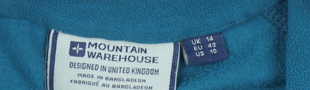 Mountain Warehouse Women's Blue Fleece Jacket Size 14