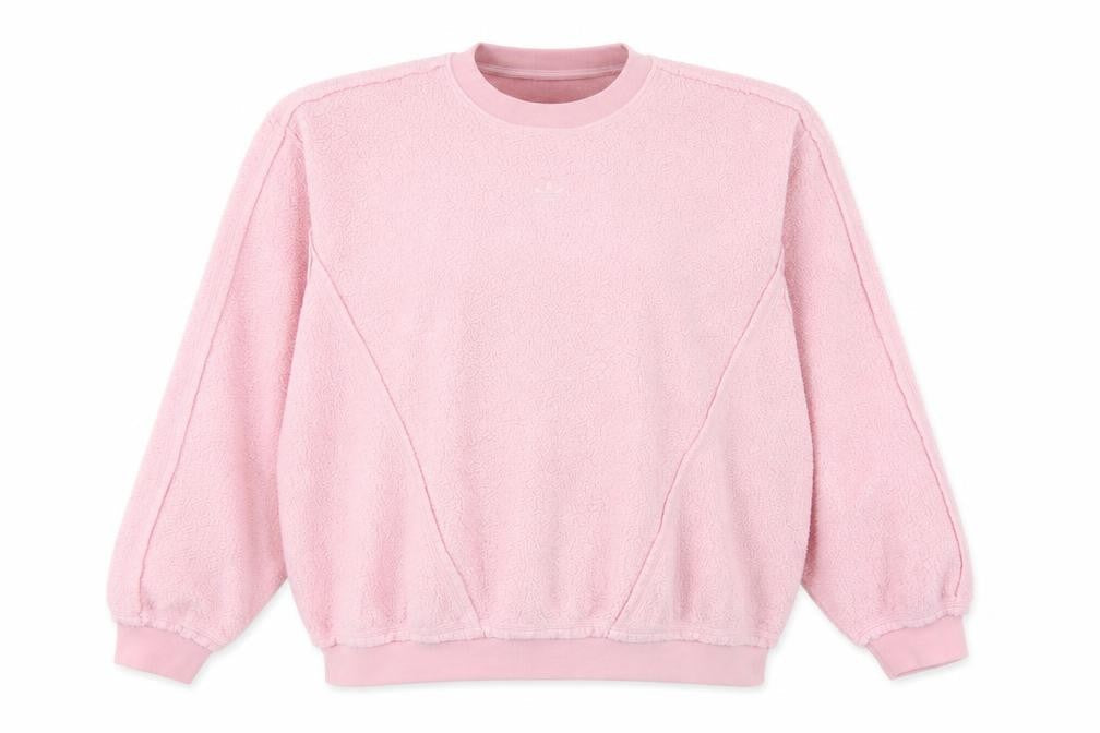 Womens UK 14 Regular adidas Pink Pullover Sweatshirt