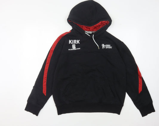 Surridge Men's Black Hoodie, Medium, Hooded Logo Sportswear