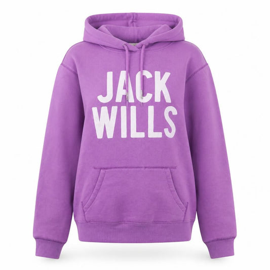 Womens UK 12 Regular Jack Wills Purple Pullover Hoodie