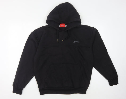 Slazenger Men's Black Pullover Hoodie, M, Regular Fit, Logo