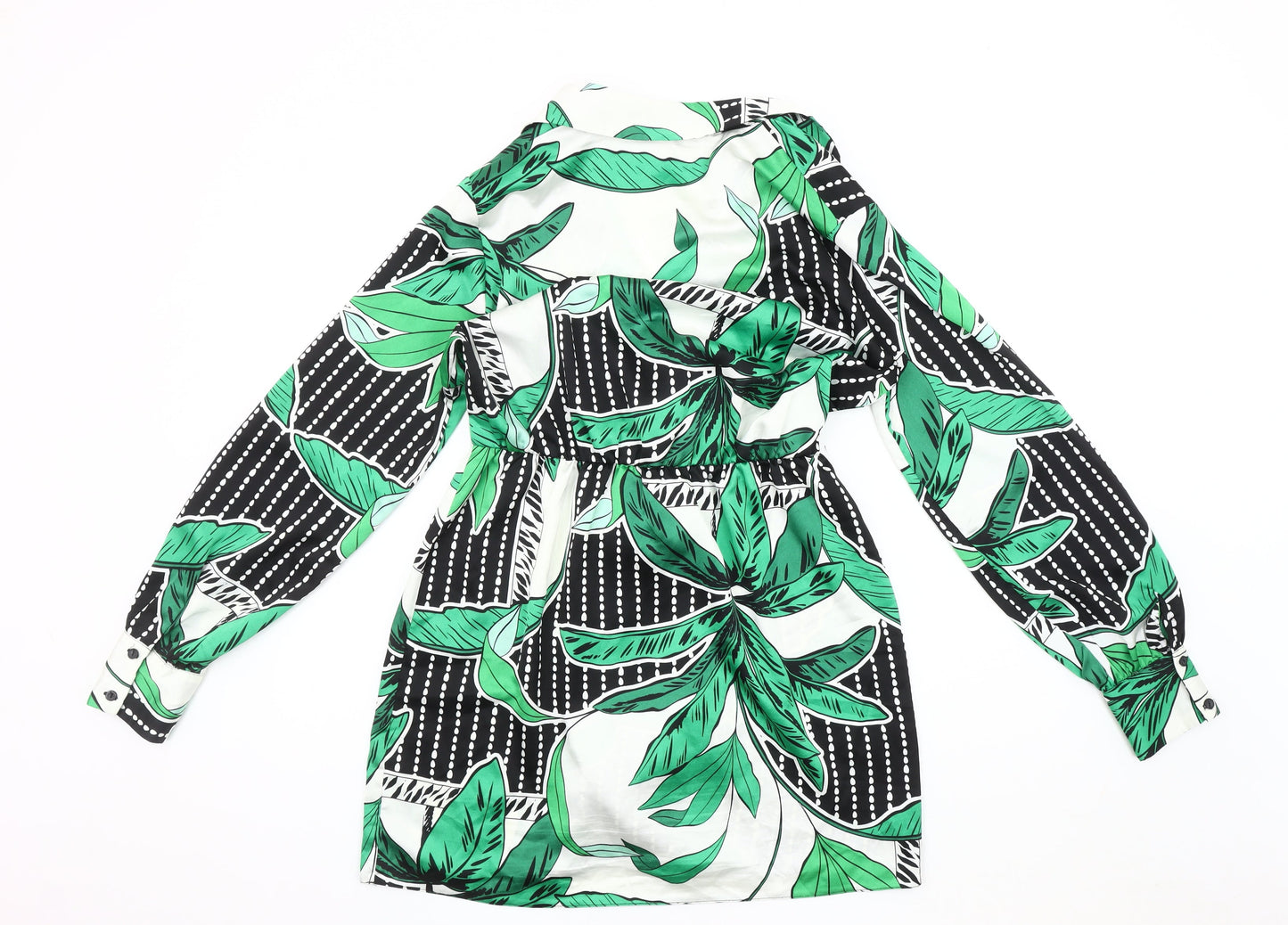 New Look Women's Multicoloured Floral Shirt Dress Size 12