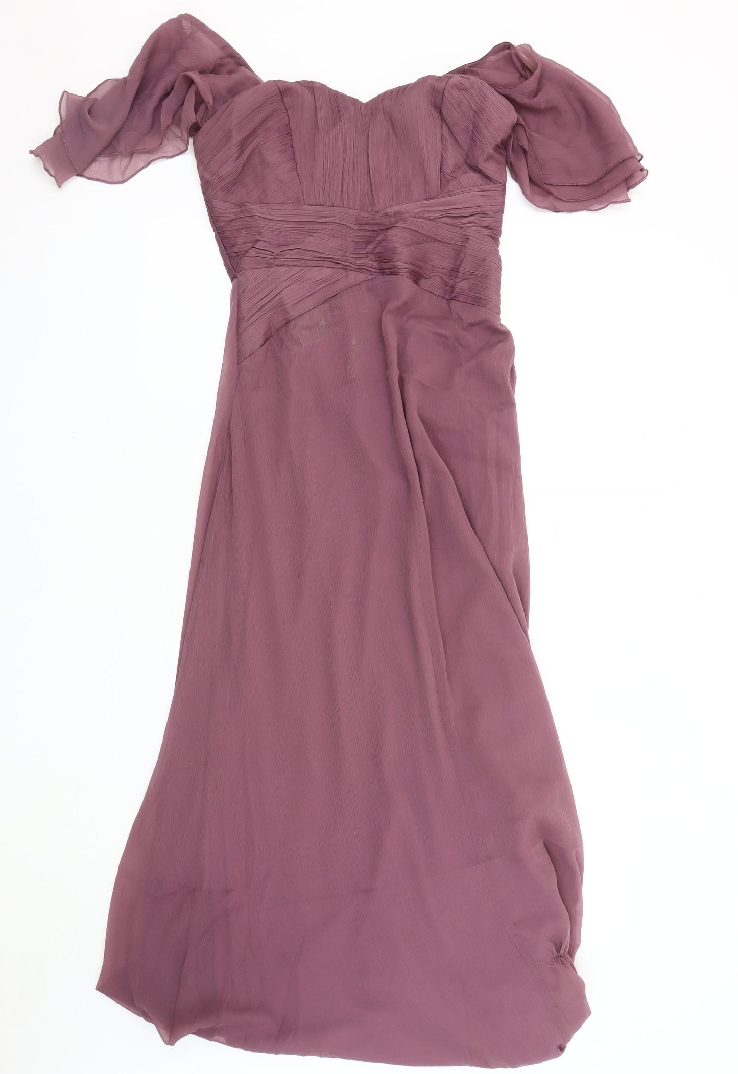 ASOS DESIGN Women’s Purple A-Line Dress, Size 8, Off Shoulder