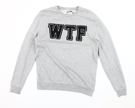 ASOS Men's Grey Sweatshirt, Logo, Large