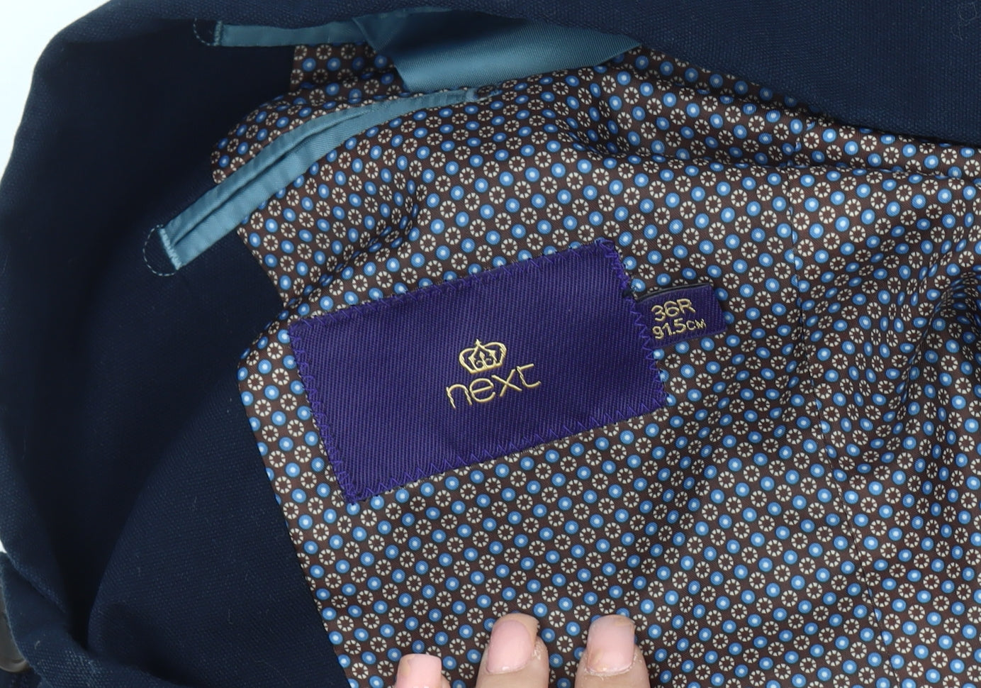 Next Men's Blue Blazer Size 36 Regular Fit