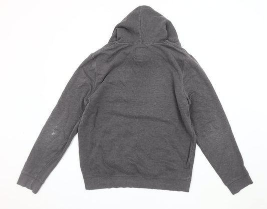 Clockhouse Men's Grey Graphic Hoodie Size L