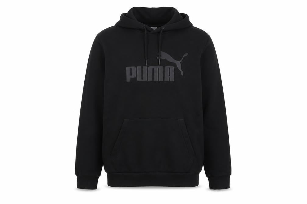 Mens UK L Regular PUMA Black Pullover Hoodie